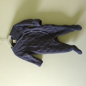 Hanna Andersson Quilted Baby Footed Bunting Navy 70cm 6-12m